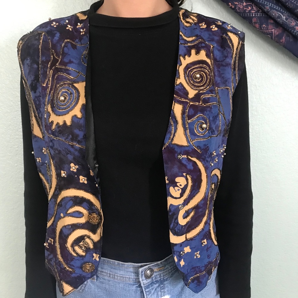 Vintage Embroidered Effeci Creazioni Vest - Picture 3 of 4